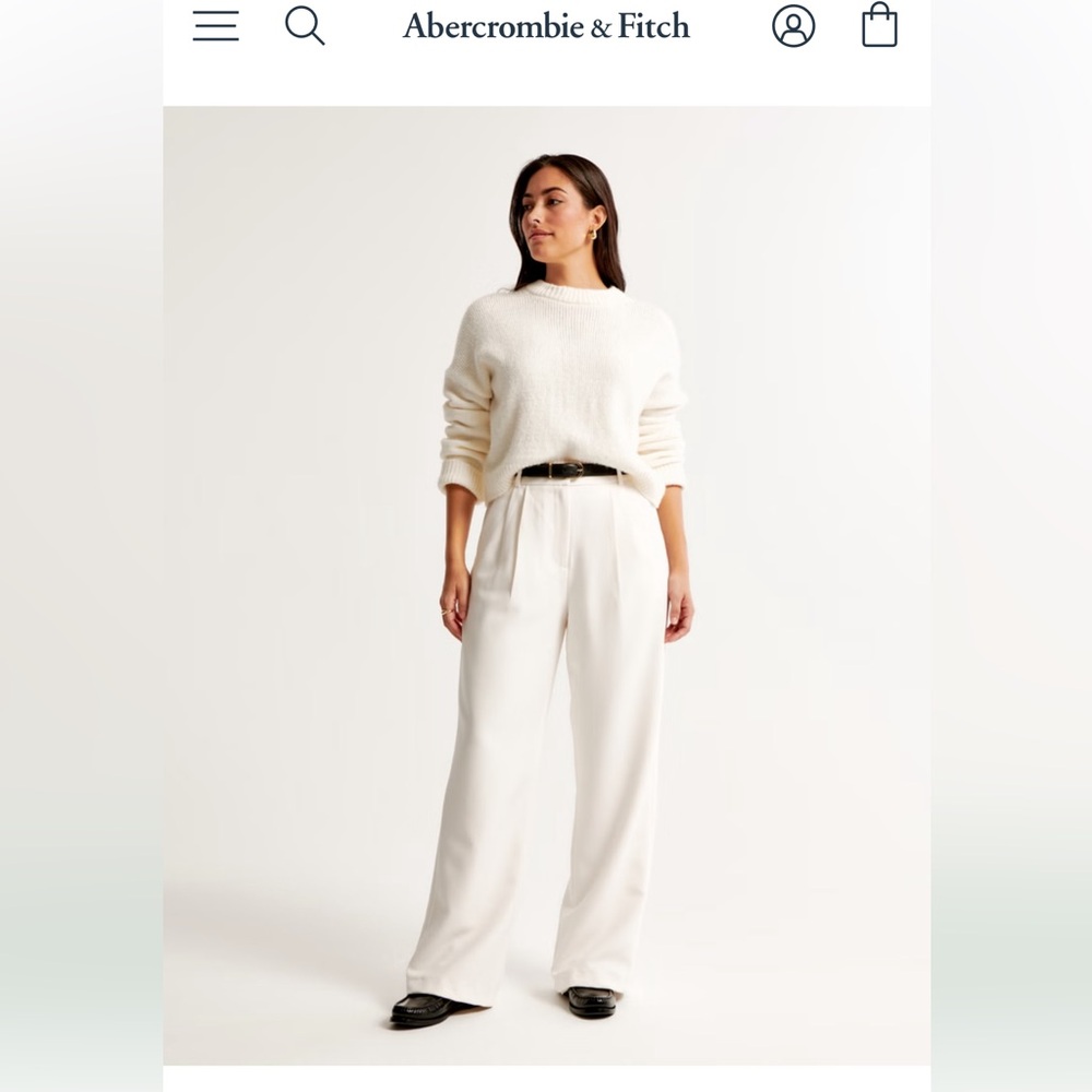 Abercrombie & Fitch Curve Love Sloane Tailored Wide Leg Trousers